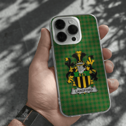 Irish Langford Coat of Arms Family Crest Ireland Phone Case Irish National Tartan Irish County Phone Case