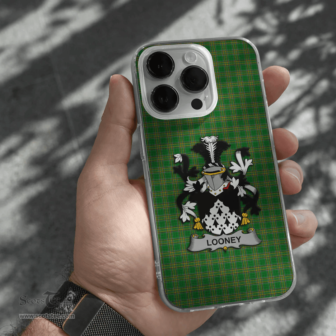 Irish Looney or O Lunney Coat of Arms Family Crest Ireland Phone Case Irish National Tartan Irish County Phone Case