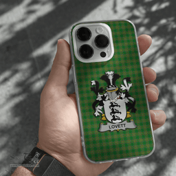 Irish Lovett Coat of Arms Family Crest Ireland Phone Case Irish National Tartan Irish County Phone Case