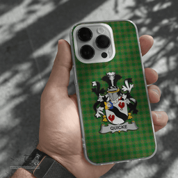 Irish Quicke Coat of Arms Family Crest Ireland Phone Case Irish National Tartan Irish County Phone Case