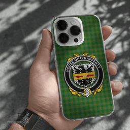 Irish House of O RAFFERTY Coat of Arms Family Crest Ireland Phone Case Irish National Tartan Irish County Phone Case