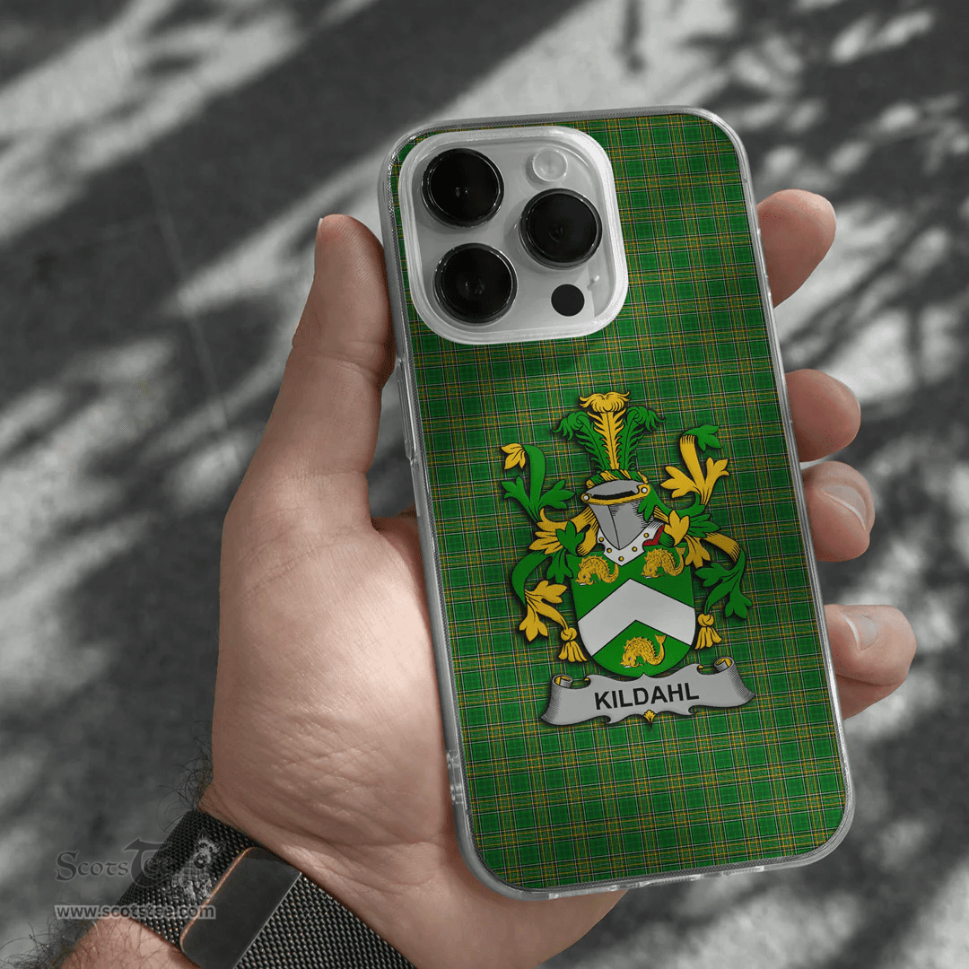 Irish Kildahl Coat of Arms Family Crest Ireland Phone Case Irish National Tartan Irish County Phone Case