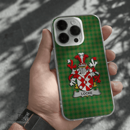 Irish Locke Coat of Arms Family Crest Ireland Phone Case Irish National Tartan Irish County Phone Case