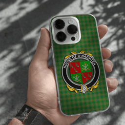 Irish House of O NAGHTEN Coat of Arms Family Crest Ireland Phone Case Irish National Tartan Irish County Phone Case