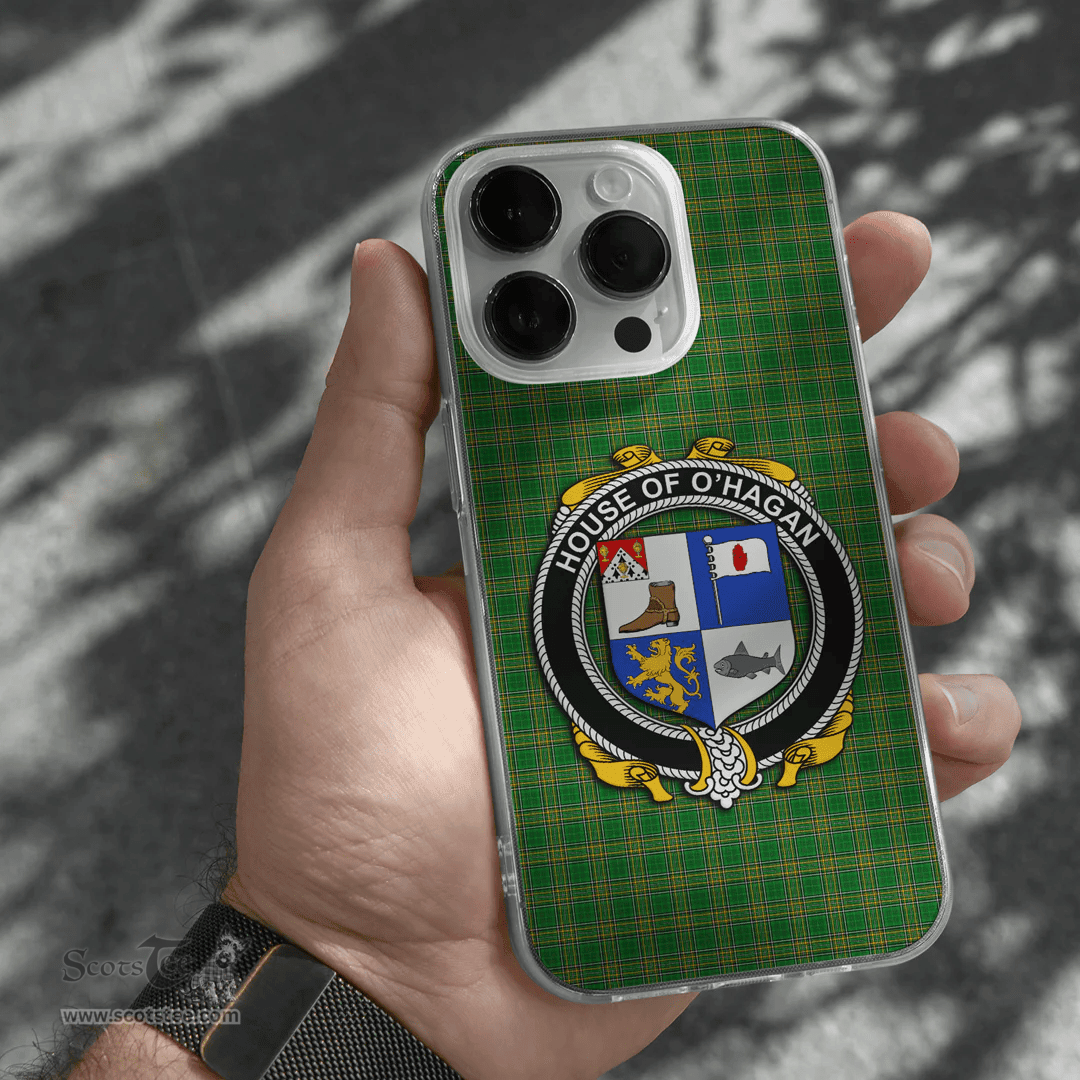 Irish House of O HAGAN Coat of Arms Family Crest Ireland Phone Case Irish National Tartan Irish County Phone Case