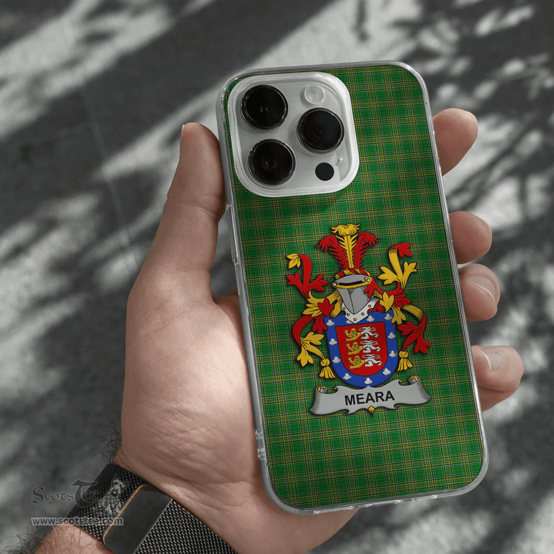 Irish Meara or O Mara Coat of Arms Family Crest Ireland Phone Case Irish National Tartan Irish County Phone Case