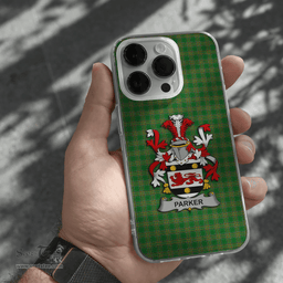 Irish Parker Coat of Arms Family Crest Ireland Phone Case Irish National Tartan Irish County Phone Case