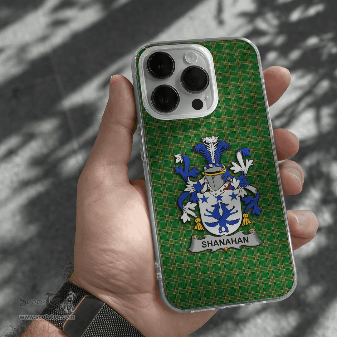 Irish Shanahan or O Shanahan Coat of Arms Family Crest Ireland Phone Case Irish National Tartan Irish County Phone Case