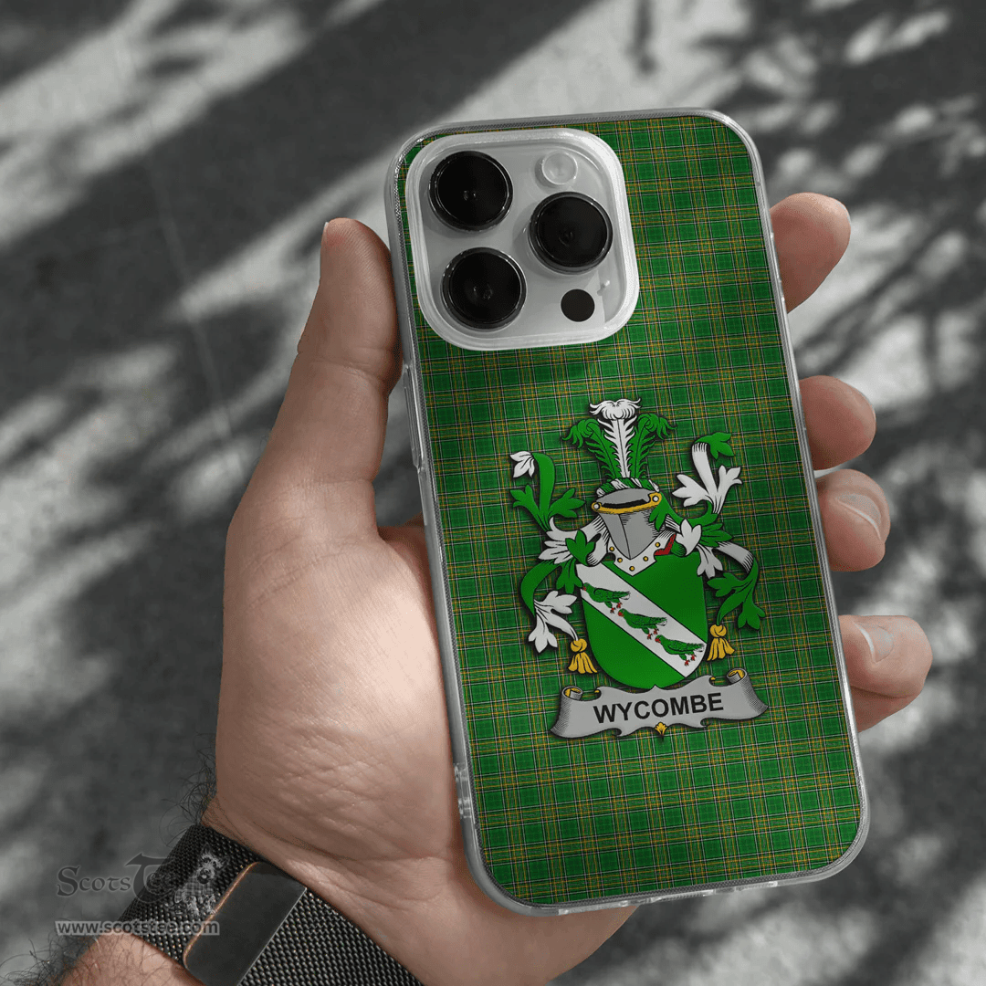 Irish Wycombe Coat of Arms Family Crest Ireland Phone Case Irish National Tartan Irish County Phone Case