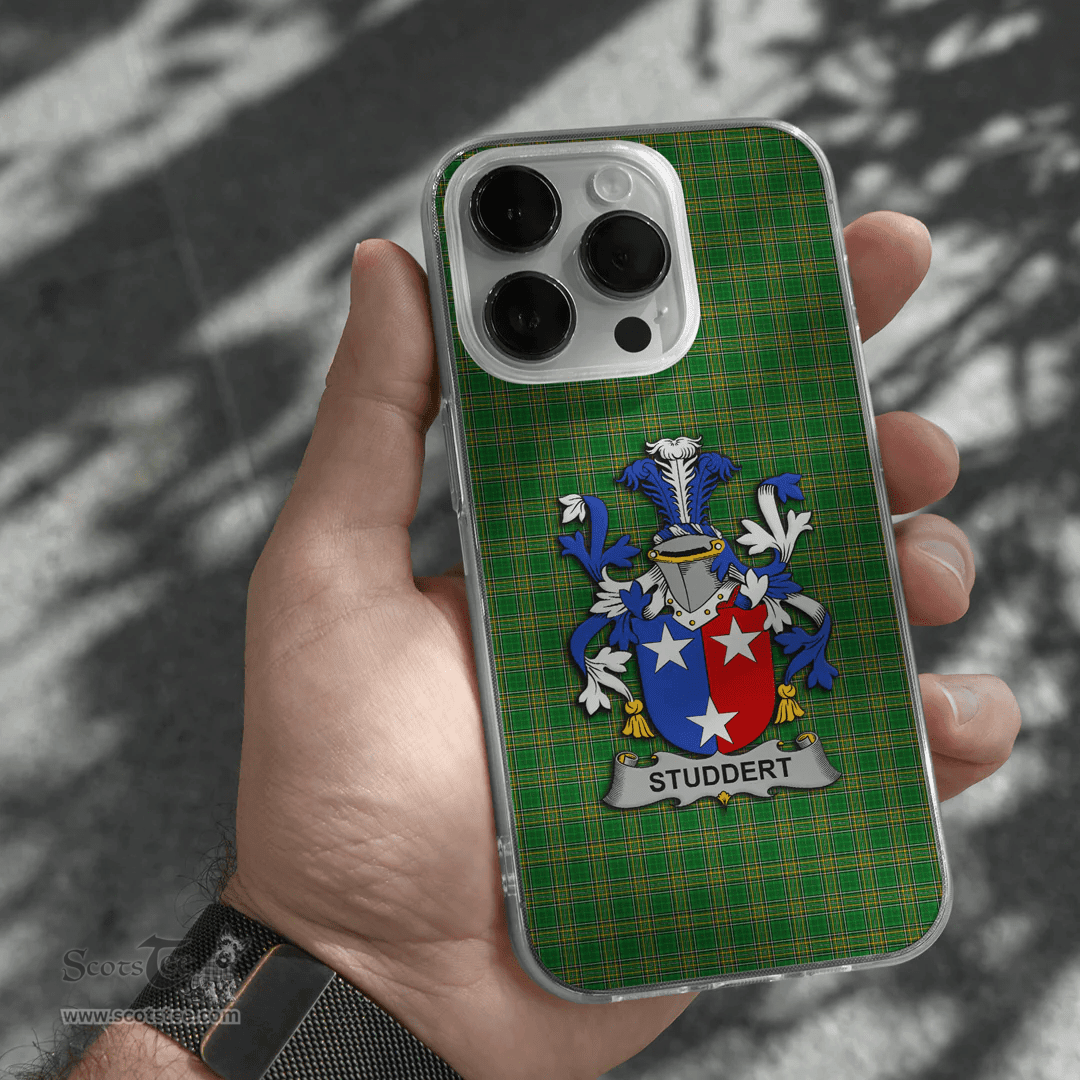 Irish Studdert Coat of Arms Family Crest Ireland Phone Case Irish National Tartan Irish County Phone Case