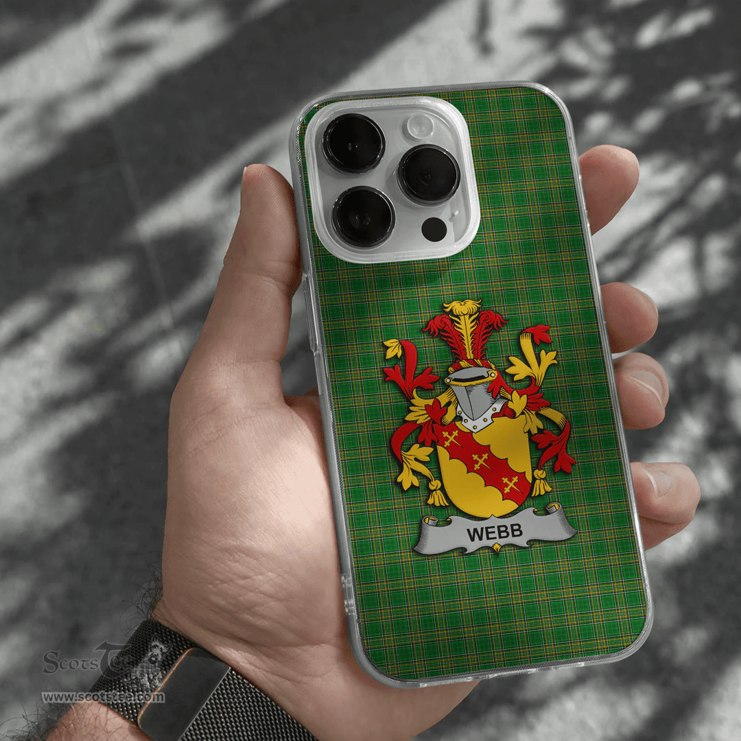 Irish Webb Coat of Arms Family Crest Ireland Phone Case Irish National Tartan Irish County Phone Case
