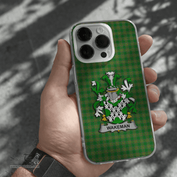 Irish Wakeman Coat of Arms Family Crest Ireland Phone Case Irish National Tartan Irish County Phone Case