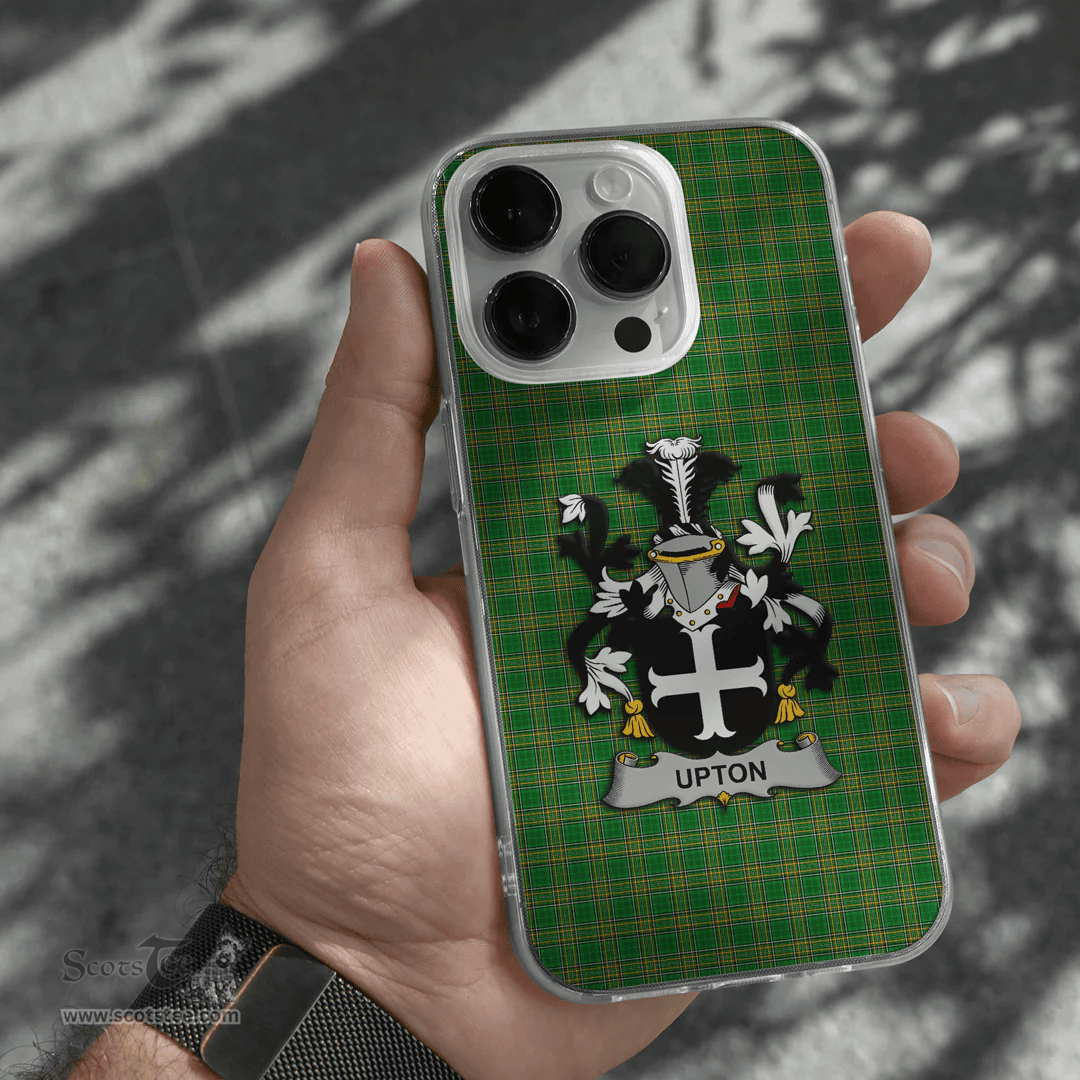 Irish Upton Coat of Arms Family Crest Ireland Phone Case Irish National Tartan Irish County Phone Case