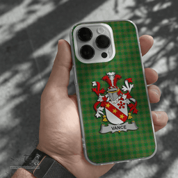 Irish Vance Coat of Arms Family Crest Ireland Phone Case Irish National Tartan Irish County Phone Case