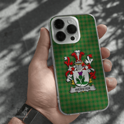 Irish Webster Coat of Arms Family Crest Ireland Phone Case Irish National Tartan Irish County Phone Case
