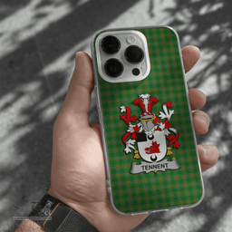Irish Tennent Coat of Arms Family Crest Ireland Phone Case Irish National Tartan Irish County Phone Case