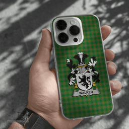 Irish Walker Coat of Arms Family Crest Ireland Phone Case Irish National Tartan Irish County Phone Case