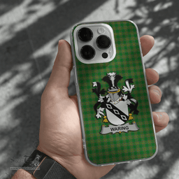 Irish Waring Coat of Arms Family Crest Ireland Phone Case Irish National Tartan Irish County Phone Case