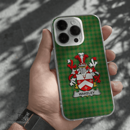 Irish Wakeley Coat of Arms Family Crest Ireland Phone Case Irish National Tartan Irish County Phone Case