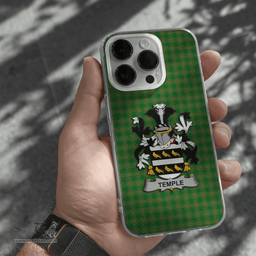 Irish Temple Coat of Arms Family Crest Ireland Phone Case Irish National Tartan Irish County Phone Case