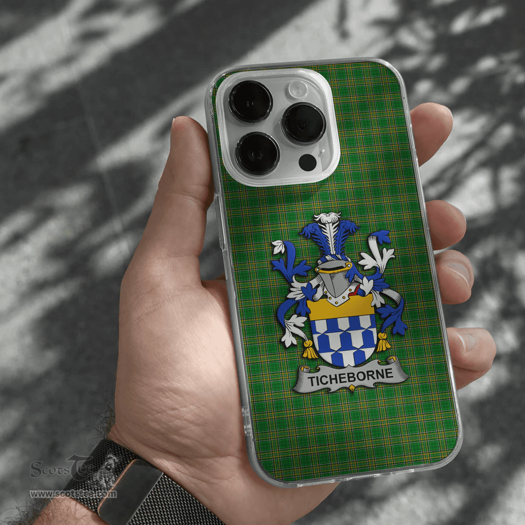 Irish Ticheborne Coat of Arms Family Crest Ireland Phone Case Irish National Tartan Irish County Phone Case