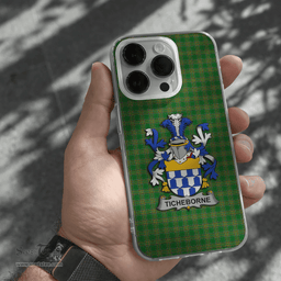 Irish Ticheborne Coat of Arms Family Crest Ireland Phone Case Irish National Tartan Irish County Phone Case