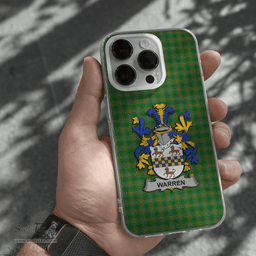 Irish Warren Coat of Arms Family Crest Ireland Phone Case Irish National Tartan Irish County Phone Case
