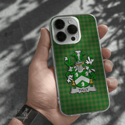 Irish Tuly or McAtilla Coat of Arms Family Crest Ireland Phone Case Irish National Tartan Irish County Phone Case