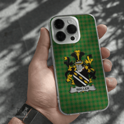 Irish Waller Coat of Arms Family Crest Ireland Phone Case Irish National Tartan Irish County Phone Case