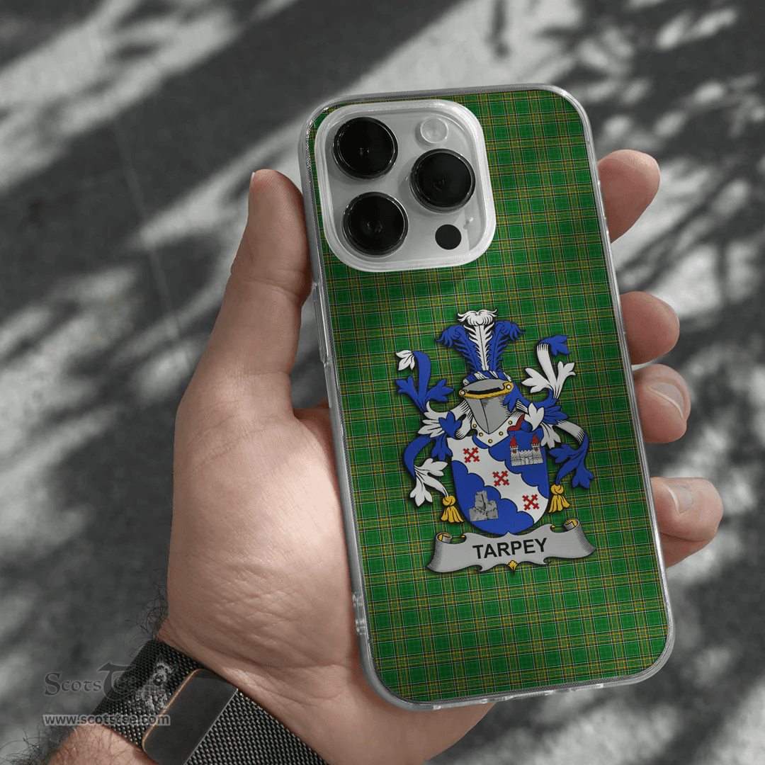 Irish Tarpey Coat of Arms Family Crest Ireland Phone Case Irish National Tartan Irish County Phone Case