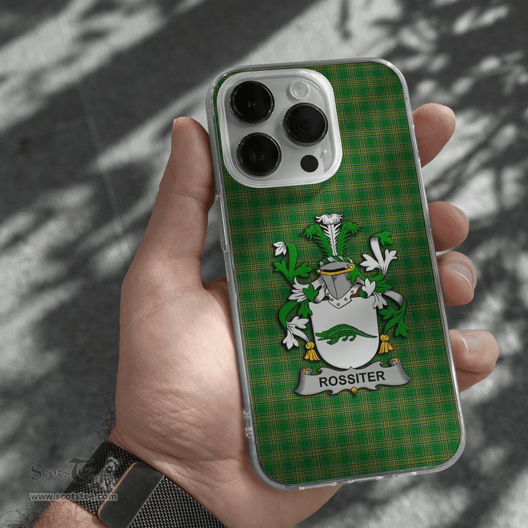 Irish Rossiter Coat of Arms Family Crest Ireland Phone Case Irish National Tartan Irish County Phone Case