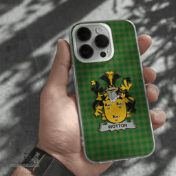 Irish Wotton Coat of Arms Family Crest Ireland Phone Case Irish National Tartan Irish County Phone Case