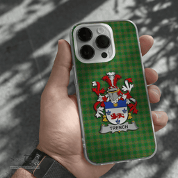Irish Trench Coat of Arms Family Crest Ireland Phone Case Irish National Tartan Irish County Phone Case