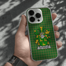 Irish Rotheram Coat of Arms Family Crest Ireland Phone Case Irish National Tartan Irish County Phone Case