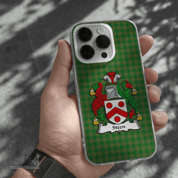 Irish Steen Coat of Arms Family Crest Ireland Phone Case Irish National Tartan Irish County Phone Case