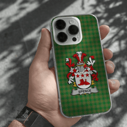 Irish Spence Coat of Arms Family Crest Ireland Phone Case Irish National Tartan Irish County Phone Case