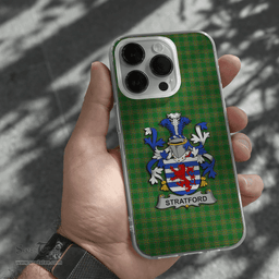 Irish Stratford Coat of Arms Family Crest Ireland Phone Case Irish National Tartan Irish County Phone Case