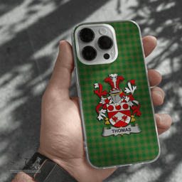 Irish Thomas Coat of Arms Family Crest Ireland Phone Case Irish National Tartan Irish County Phone Case