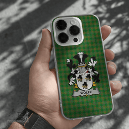 Irish Wolfe Coat of Arms Family Crest Ireland Phone Case Irish National Tartan Irish County Phone Case