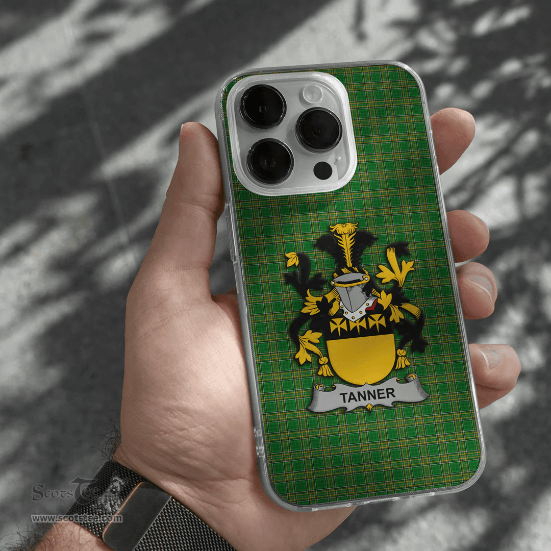 Irish Tanner Coat of Arms Family Crest Ireland Phone Case Irish National Tartan Irish County Phone Case