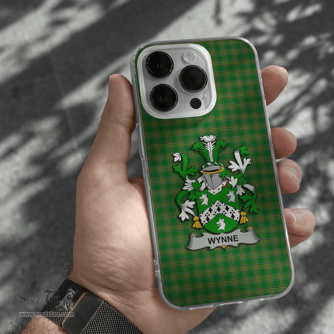 Irish Wynne Coat of Arms Family Crest Ireland Phone Case Irish National Tartan Irish County Phone Case