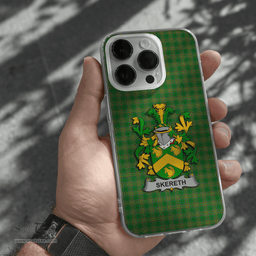 Irish Skereth or Skerret Coat of Arms Family Crest Ireland Phone Case Irish National Tartan Irish County Phone Case