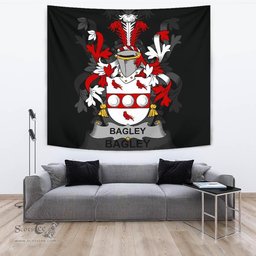 Irish Bagley or Begley Coat of Arms Family Crest Ireland Tapestry Irish Tapestry