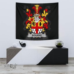 Irish Bourke Coat of Arms Family Crest Ireland Tapestry Irish Tapestry