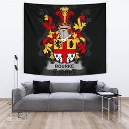 Irish Bourke Coat of Arms Family Crest Ireland Tapestry Irish Tapestry