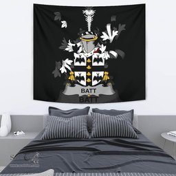 Irish Batt Coat of Arms Family Crest Ireland Tapestry Irish Tapestry