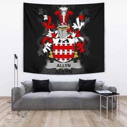 Irish Allyn Coat of Arms Family Crest Ireland Tapestry Irish Tapestry