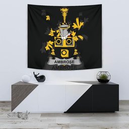 Irish Ambrose Coat of Arms Family Crest Ireland Tapestry Irish Tapestry