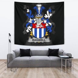 Irish Bagwell Coat of Arms Family Crest Ireland Tapestry Irish Tapestry