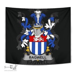 Irish Bagwell Coat of Arms Family Crest Ireland Tapestry Irish Tapestry